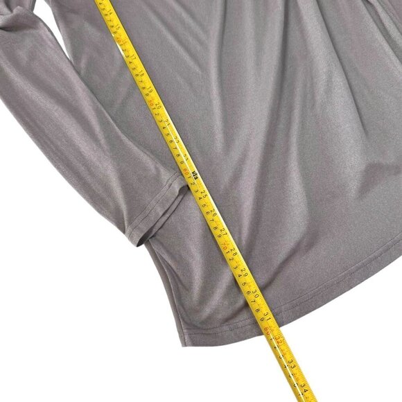 NWT Gold Hawk Tunic Top Sz.M Beige Asymmetrical Silk Bamboo Quiet Luxury Staple - Picture 9 of 14